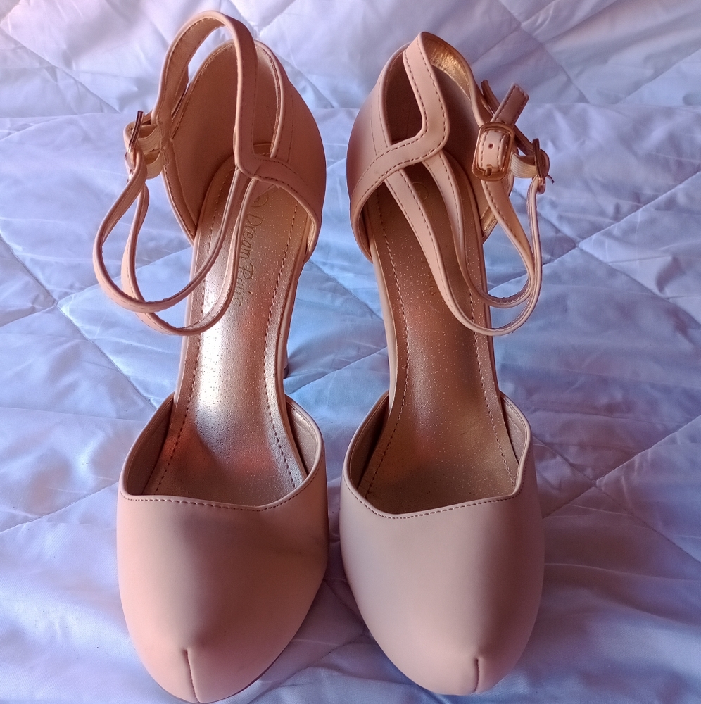 DREAM PAIRS Women's Classy Mary Jane Double Ankle Strap Almond Toe High Heels